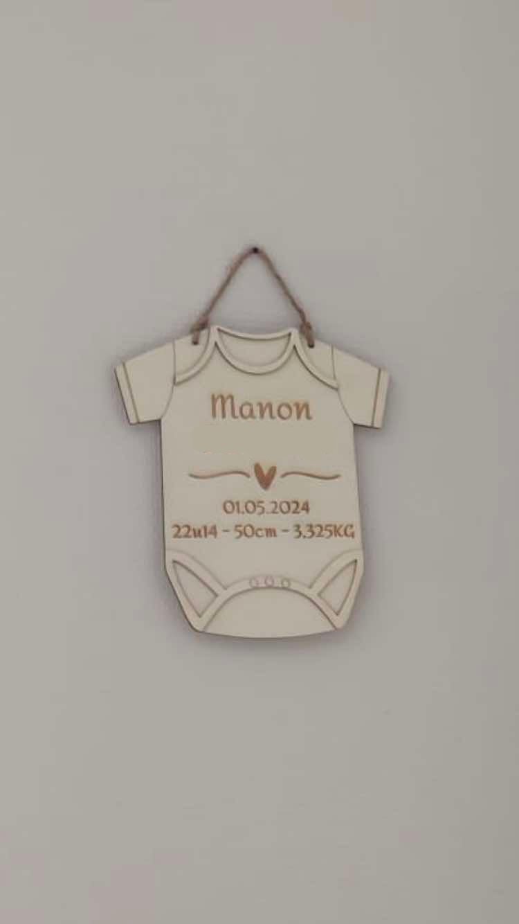 Wooden baby romper