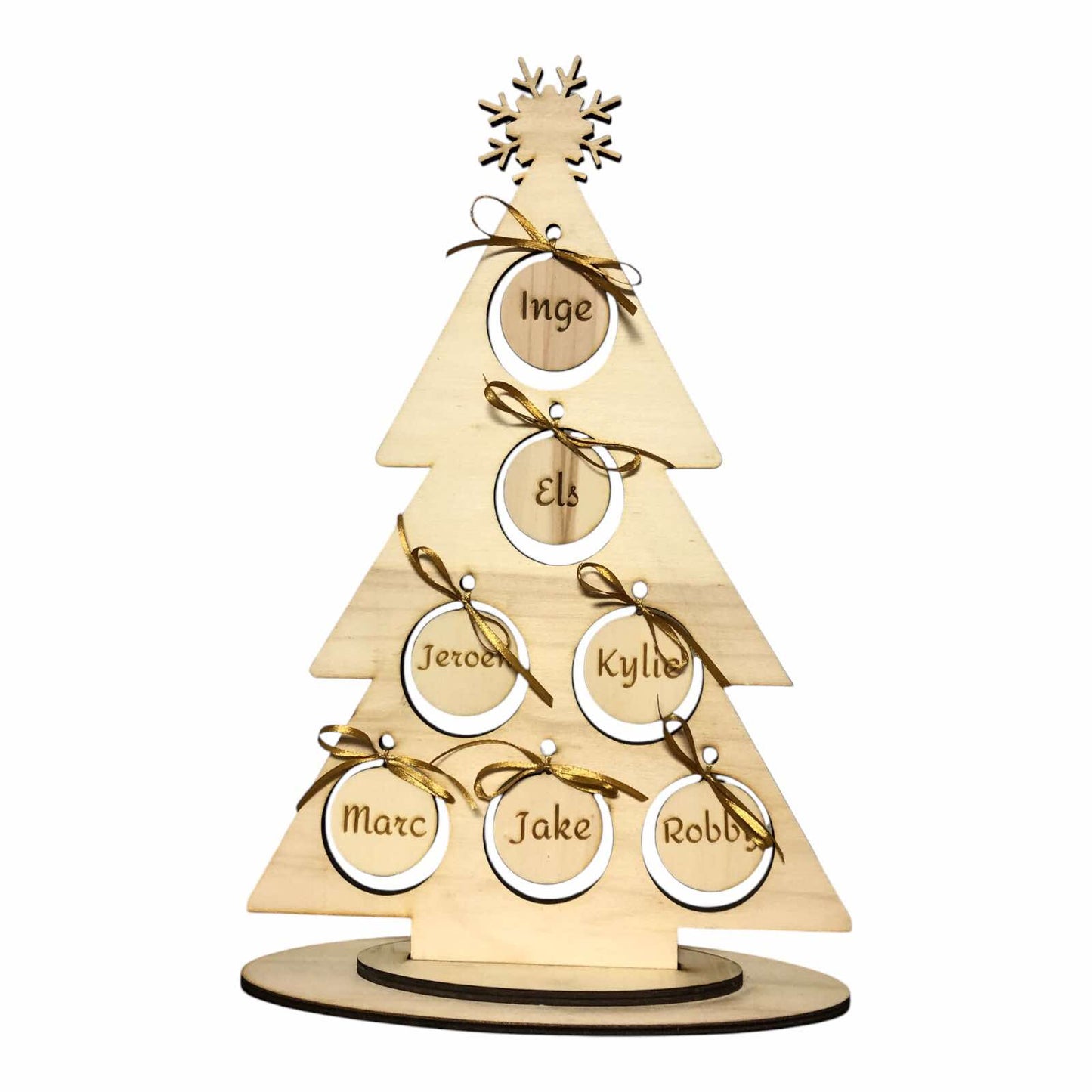 Houten kerstboom - kerstbalhouder 40cm