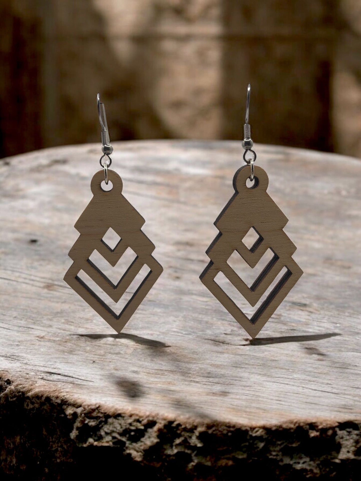 Set of wooden earrings - ELODIE