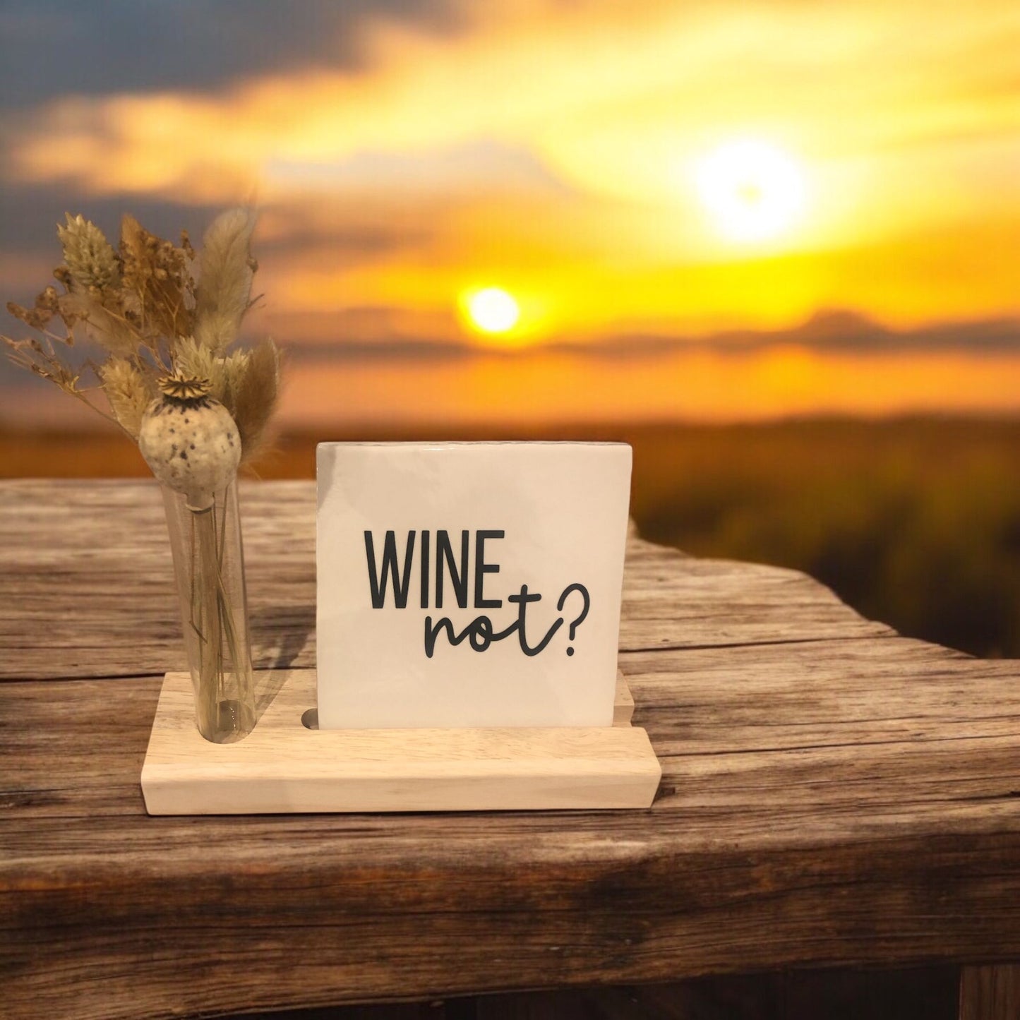 TEGEL Wine Not? - met houten staander