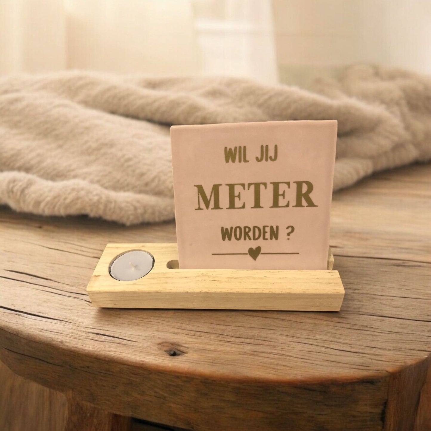 TEGEL Wil jij meter worden - met houten staander