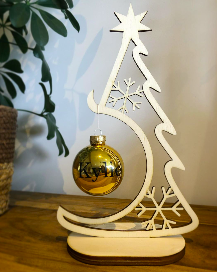 Kerstbal houder - kerstboom