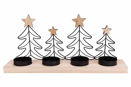 Theelichthouder KERSTBOMEN - gepersonaliseerd