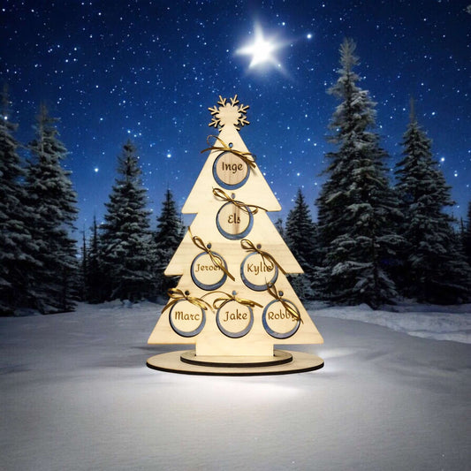 Houten kerstboom - kerstbalhouder 40cm