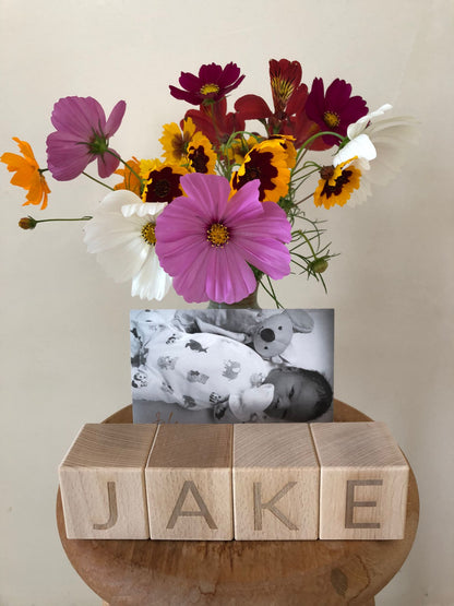 Houten letterblokken