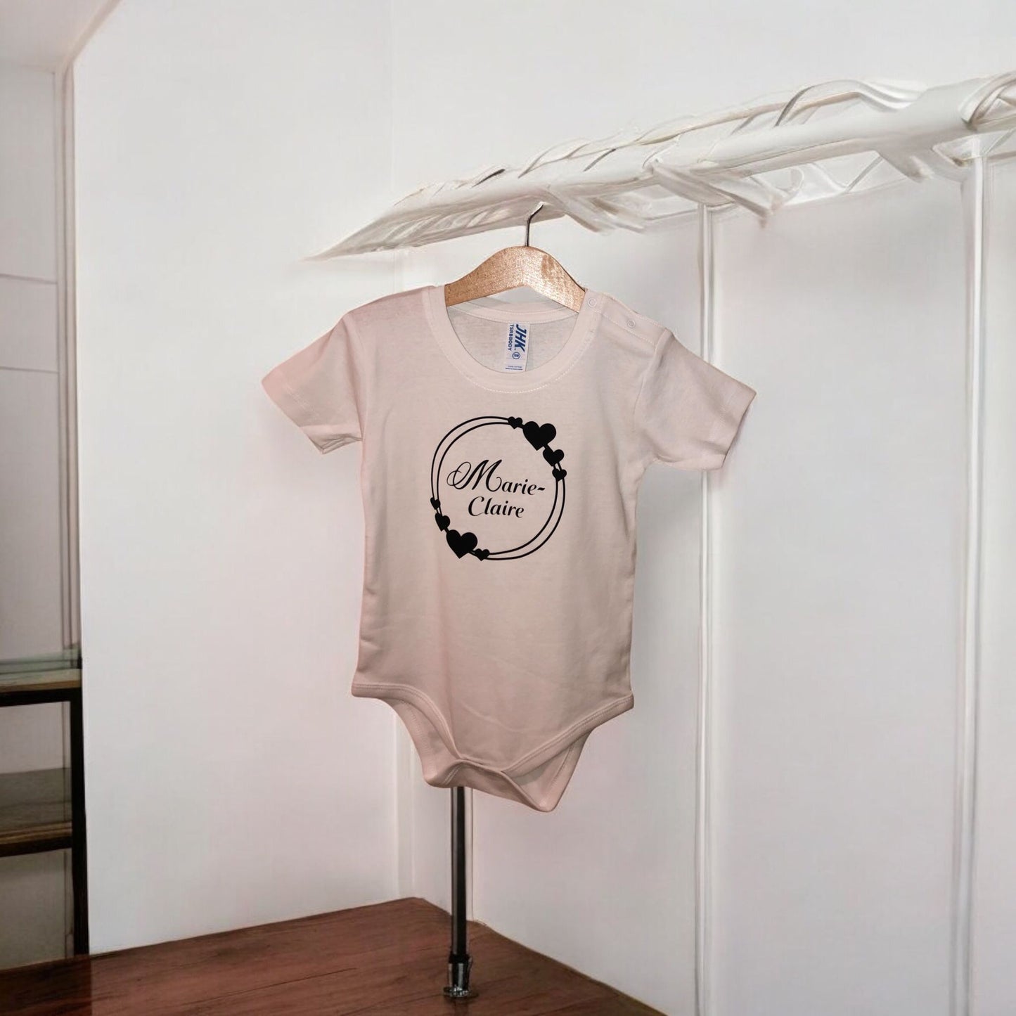 Personalized baby romper - short sleeves