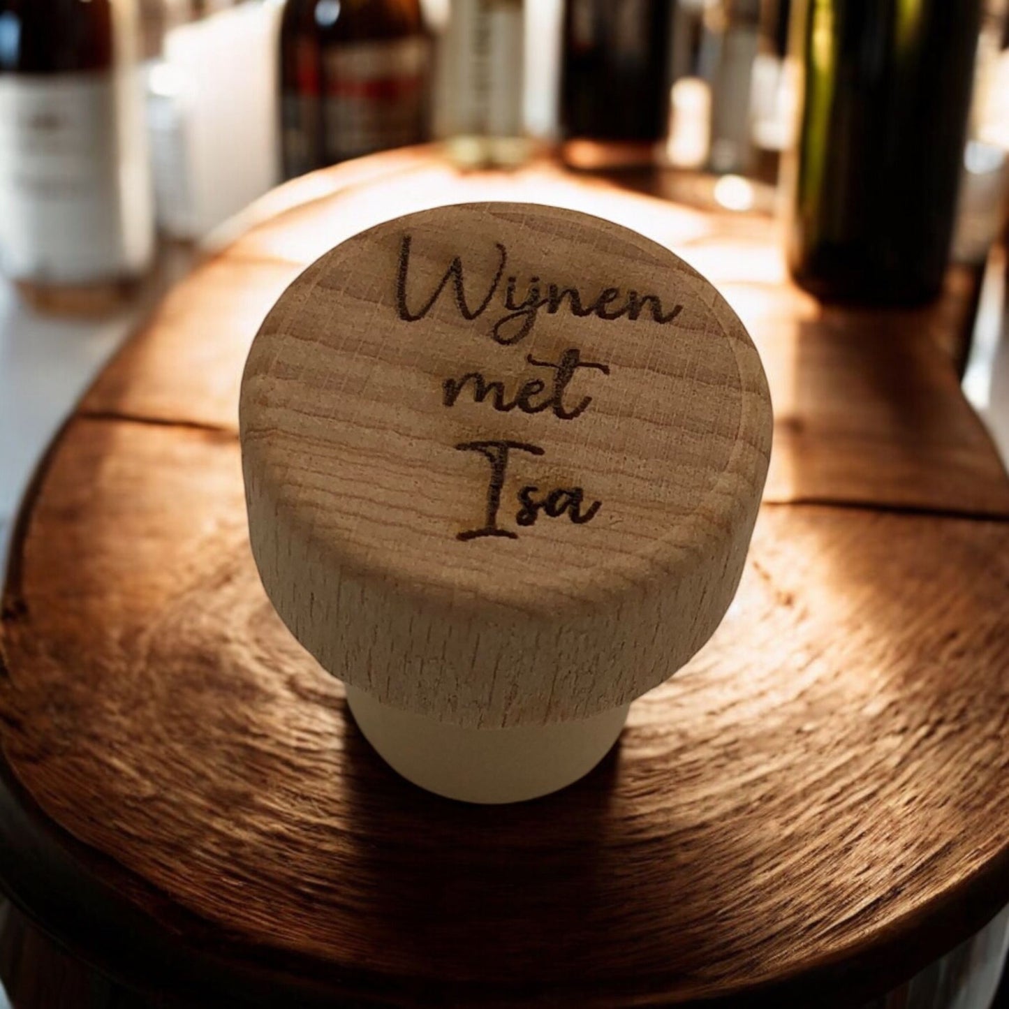 Bottle cork with text of your choice