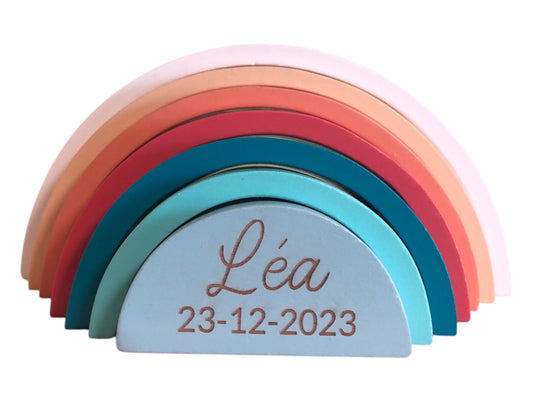 Houten regenboog - gepersonaliseerd