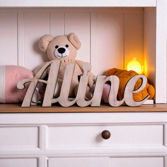 Houten naam - muurdecoratie