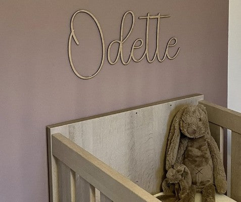 Houten naam - muurdecoratie