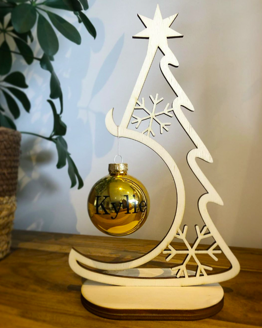 Kerstbal houder - kerstboom