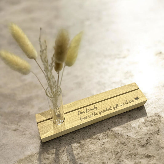 Card holder - test tube with text of your choice