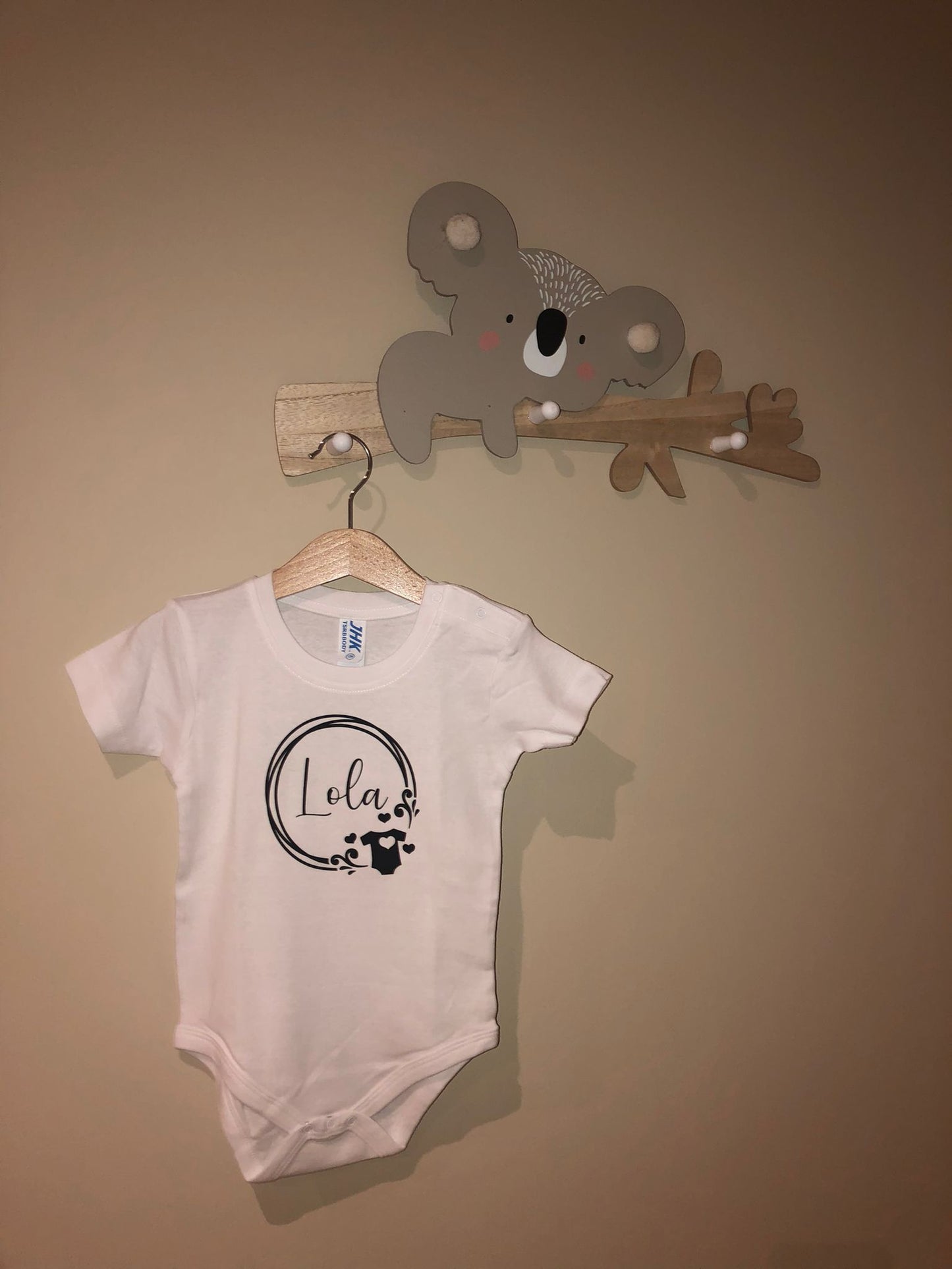Personalized baby romper - short sleeves