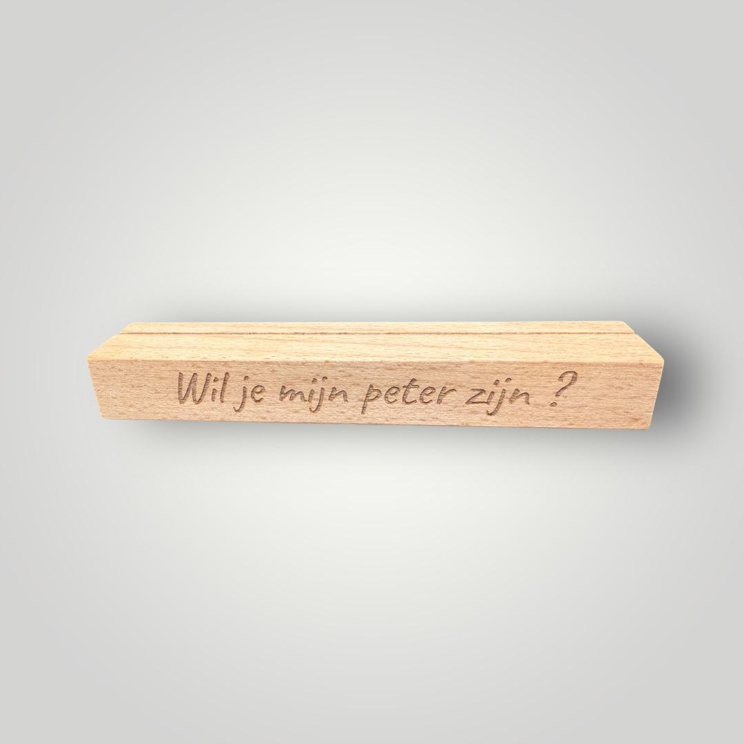 Wooden card or photo holder