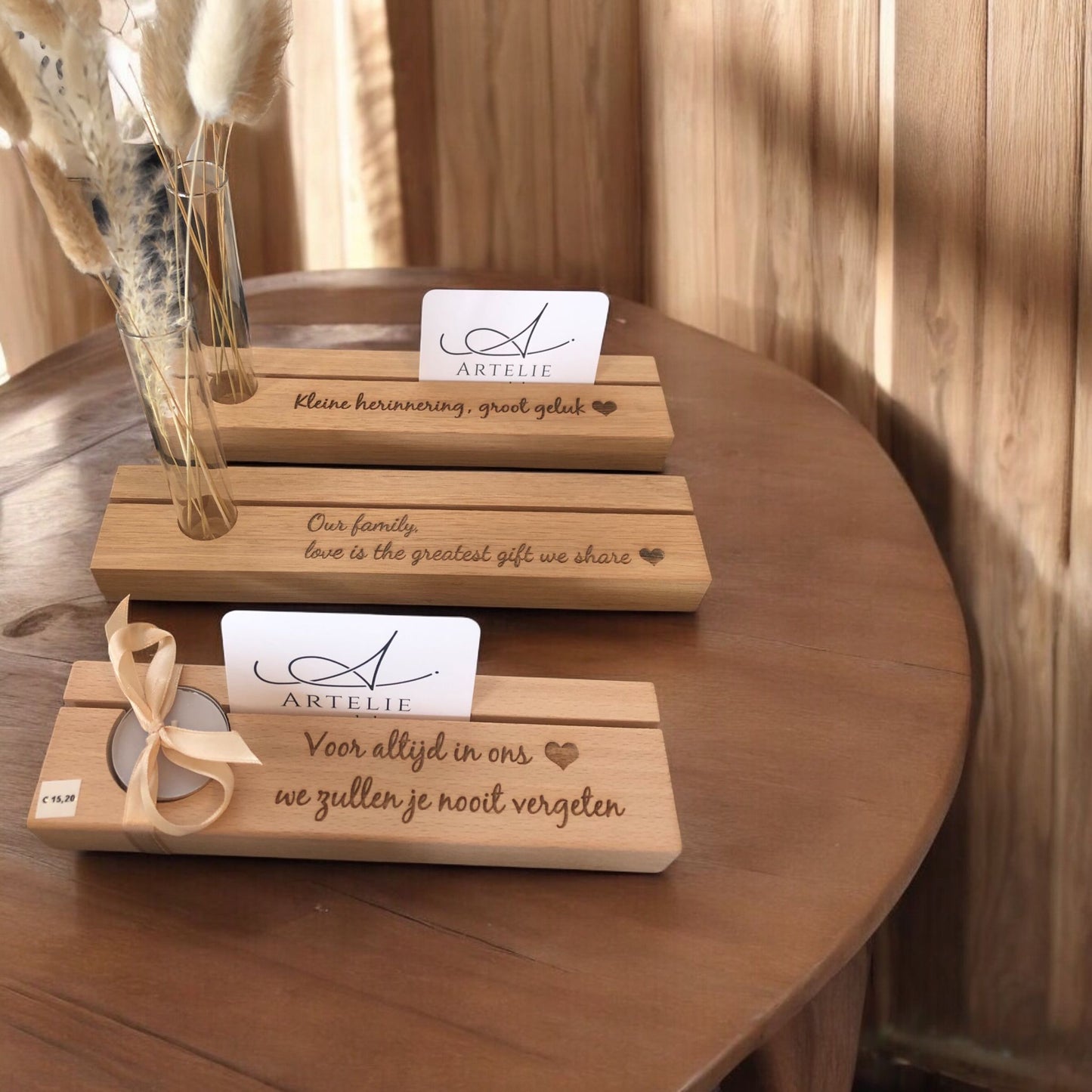 Card holder - test tube with text of your choice